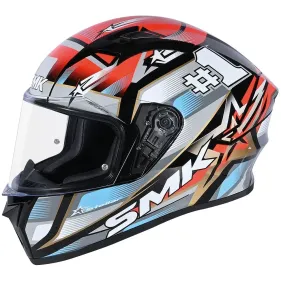 CASCO SMK STELLAR UNO MA263 ROJO MOTO GRIS