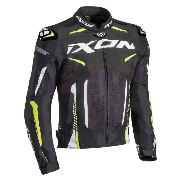 CHAQUETA IXON GYRE NEGRO BLANCO AMARILLO FLUOR