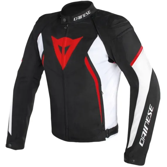 CHAQUETA DAINESE AVRO D2 TEX NEGRO BLANCO ROJO