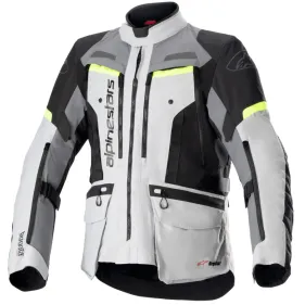 CHAQUETA ALPINESTARS BOGOTA PRO DRYSTAR GRIS CLARO GRIS OSCURO AMARILLO FLUOR