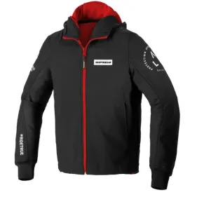 CHAQUETA SPIDI HOODIE ARMOR EVO NEGRO ROJO