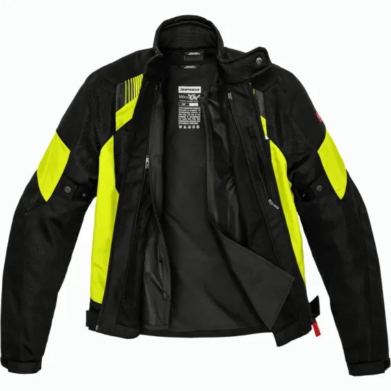 JACKET SPIDI FLASH EVO NET WIND BLACK FLUOR YELLOW