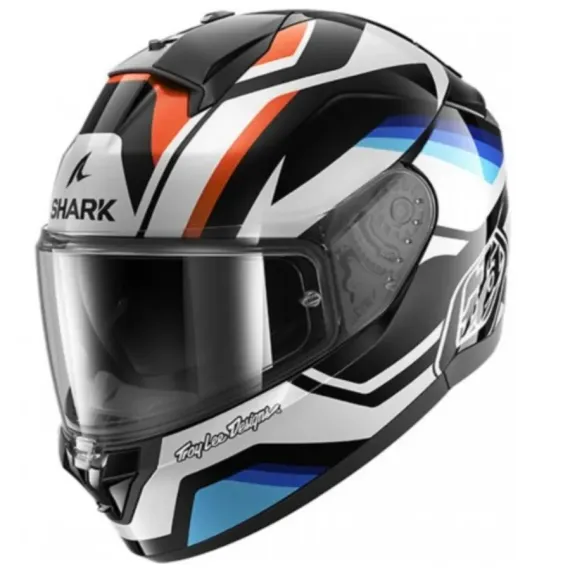 CASCO SHARK RIDILL 2 APEX TROY LEE DESIGNS KWB NEGRO BLANCO AZUL