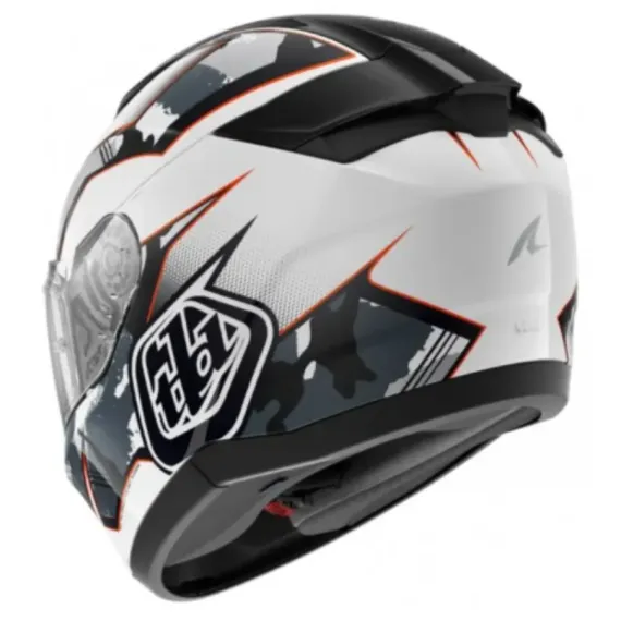 CASCO SHARK RIDILL 2 MATRIX CAMO TROY LEE DESIGNS WSR BLANCO PLATA ROJO