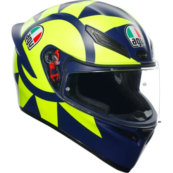 CASCO AGV K1 S E2206 VALENTINO ROSSI SOLELUNA 2018 AZUL AMARILLO FLUOR