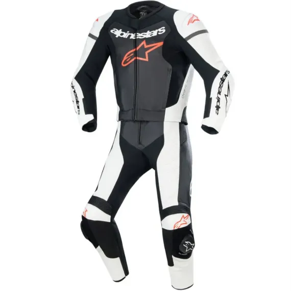 MONO ALPINESTARS GP FORCE LURV 2 PIEZAS DIVISIBLE NEGRO BLANCO ROJO FLUOR