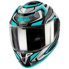 CASCO GIVI 50.9 SPORT ATOMIC TITANIO PLATA AZUL