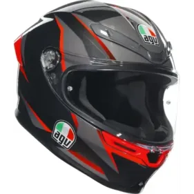 CASCO AGV K6 S SLASHCUT NEGRO GRIS ROJO