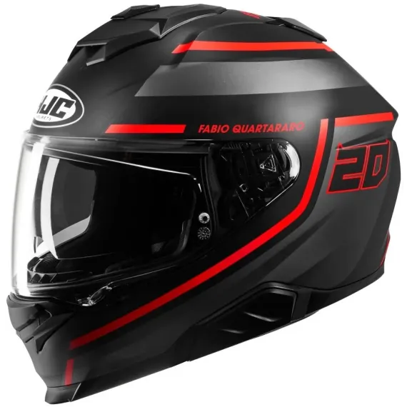 CASCO HJC I71 FQ20 FABIO QUARTARARO MC1SF NEGRO MATE ROJO