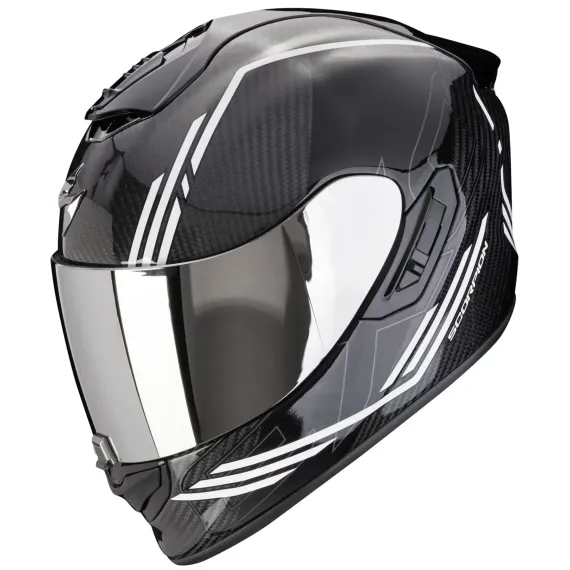 CASCO SCORPION EXO-1400 EVO II CARBON AIR REIKA NEGRO BLANCO