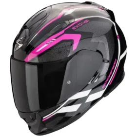 CASCO SCORPION EXO-491 KRIPTA NEGRO ROSA BLANCO