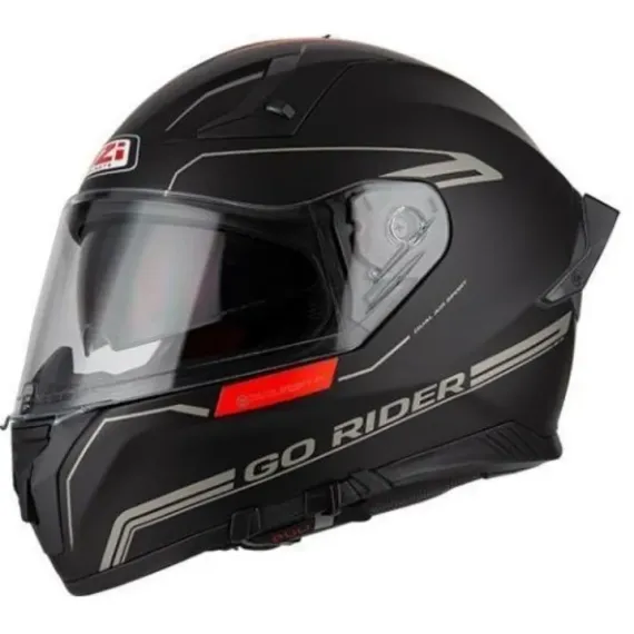 CASCO NZI GO RIDER STREAM SOLID NOUVEAU NEGRO MATE ROJO