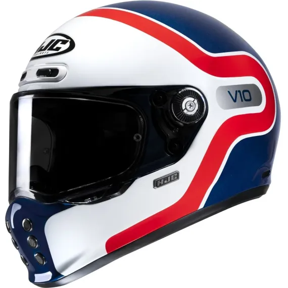 CASCO HJC V10 GRAPE MC21 BLANCO AZUL ROJO