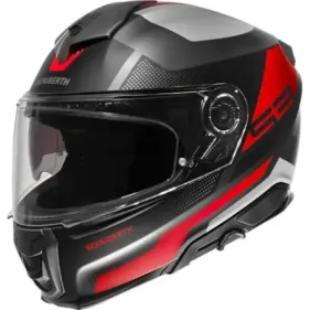 CASCO SCHUBERTH S3 DAYTONA ANTRACITA MATE ROJO