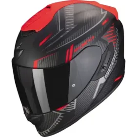 CASCO SCORPION EXO-1400 EVO AIR SHELL NEGRO MATE ROJO