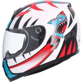 CASCO SHIRO SH-829 SKYSHARK KIDS AZUL ROJO