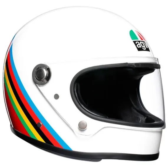 CASCO AGV X3000 REPLICA GLORIA (GIACOMO AGOSTINI) BLANCO ROJO AZUL NEGRO AMARILLO VERDE