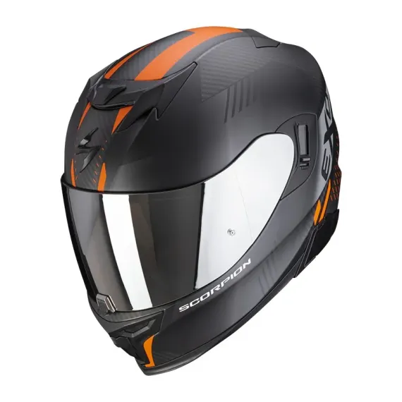 CASCO SCORPION EXO-520 AIR LATEN NEGRO MATE NARANJA