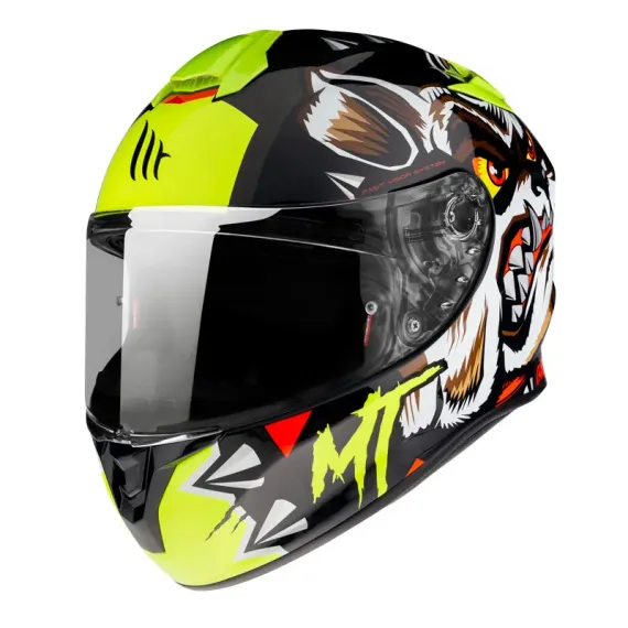 CASCO MT TARGO CRAZYDOG G3 AMARILLO FLUOR