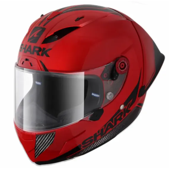 CASCO SHARK RACE-R PRO GP BLANK 30TH ANNIVERSARY RDK ROJO CARBONO NEGRO