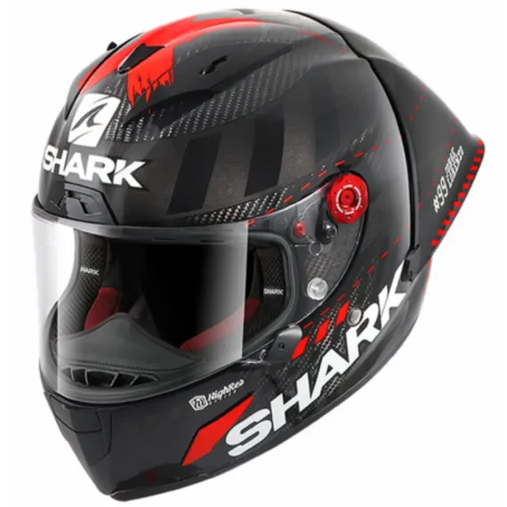 CASCO SHARK RACE-R PRO GP LORENZO WINTER TEST 99 DAR CARBONO ANTRACITA ROJO