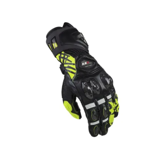 GUANTES LS2 FENG RACING NEGRO AMARILLO FLUOR