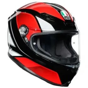 CASCO AGV K6 HYPHEN NEGRO ROJO BLANCO