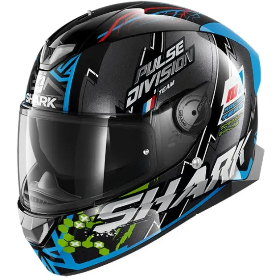 CASCO SHARK SKWAL 2 NOXXYS KBG NEGRO AZUL VERDE