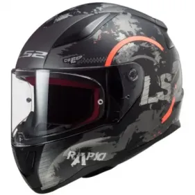 CASCO LS2 FF353 RAPID CIRCLE TITANIO NARANJA FLUOR