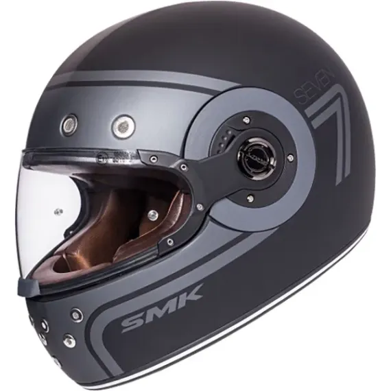 CASCO SMK EL DORADO SEVEN NEGRO MATE PLATA MATE