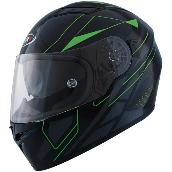 CASCO SHIRO SH-600 ELITE NEGRO MATE VERDE