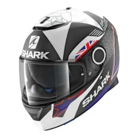 CASCO SHARK SPARTAN REDDING KBW NEGRO AZUL BLANCO