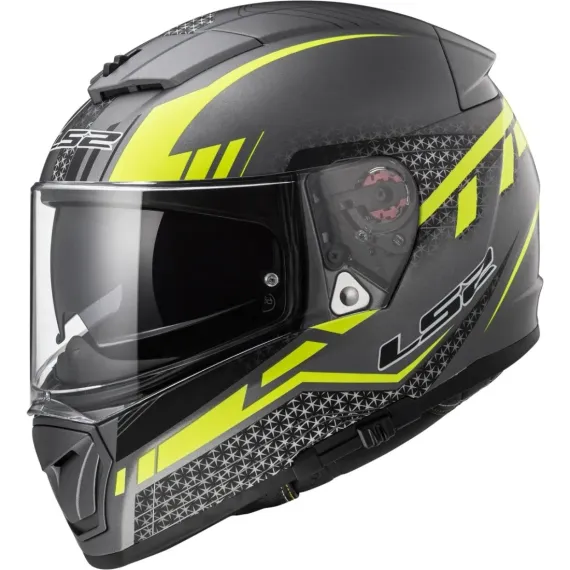 CASCO LS2 FF390 BREAKER SPLIT TITANIO MATE AMARILLO