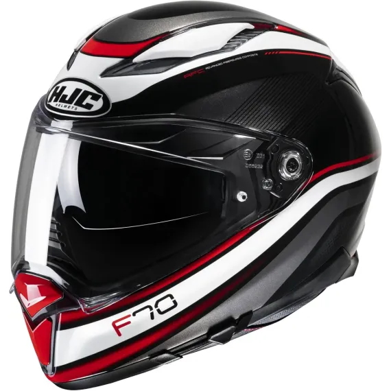 CASCO HJC F70 DIWEN MC1 NEGRO BLANCO ROJO