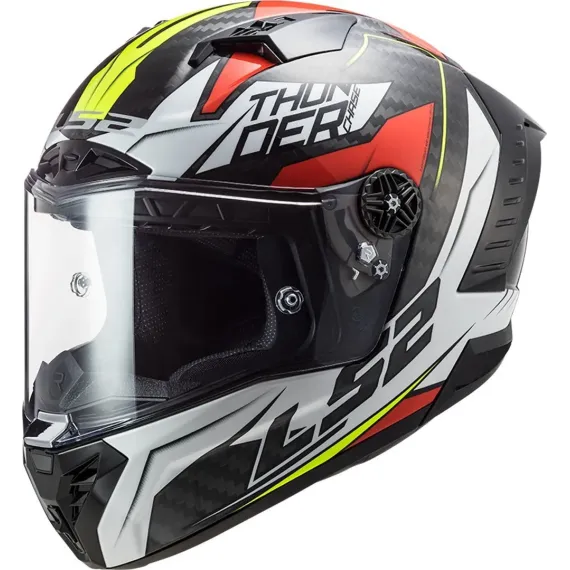 CASCO LS2 FF805 THUNDER C CHASE CARBONO BLANCO ROJO