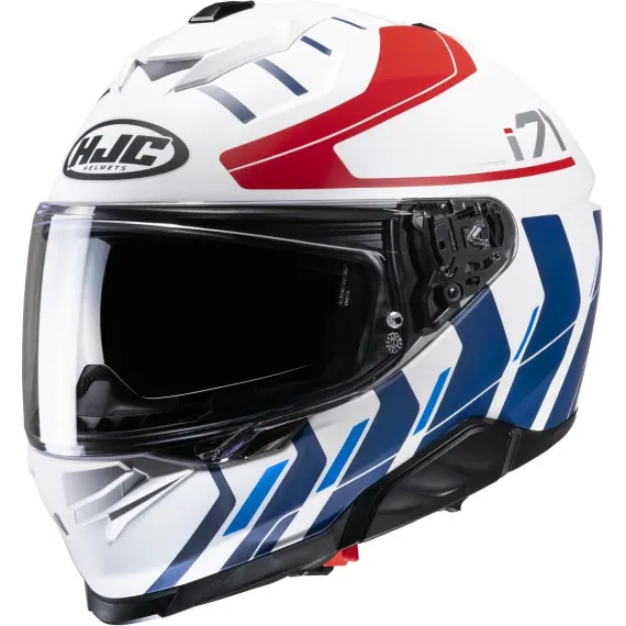 CASCO HJC I71 SIMO MC21SF BLANCO MATE AZUL ROJO