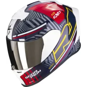 CASCO SCORPION EXO-R1 EVO AIR VICTORY ROJO AZUL AMARILLO