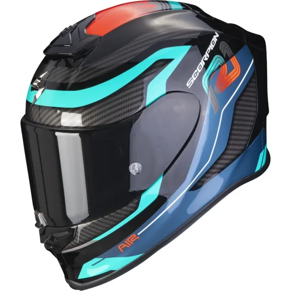 CASCO SCORPION EXO-R1 EVO AIR VATIS NEGRO AZUL ROJO