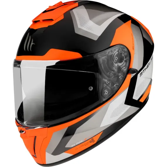 CASCO MT BLADE 2 SV FINISHLINE D4 NEGRO GRIS NARANJA