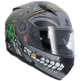 CASCO SHIRO SH-508 APACHE NEGRO MATE VERDE