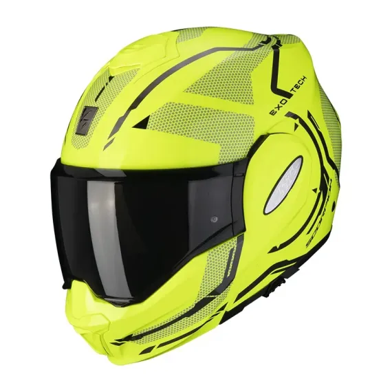 CASCO SCORPION EXO-TECH SQUARE AMARILLO FLUOR NEGRO