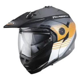 CASCO CABERG TOURMAX TITAN GRIS NARANJA BLANCO