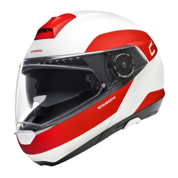 CASCO SCHUBERTH C4 PRO FRAGMENT BLANCO MATE ROJO