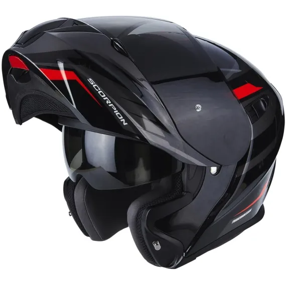 CASCO SCORPION EXO-920 SHUTTLE NEGRO ROJO