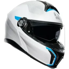 CASCO AGV TOURMODULAR FREQUENCY GRIS CLARO AZUL