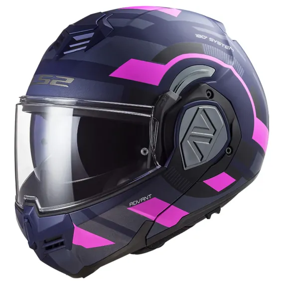 CASCO LS2 FF906 ADVANT 22.06 VELUM AZUL MATE ROSA FLUOR