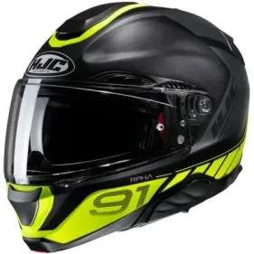 CASCO HJC RPHA 91 RAFINO MC3HSF NEGRO MATE AMARILLO FLUOR