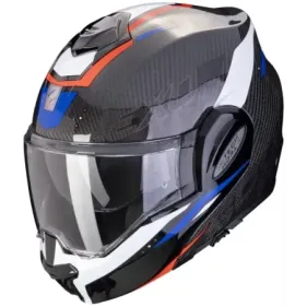 CASCO SCORPION EXO-TECH EVO CARBON ROVER NEGRO ROJO AZUL