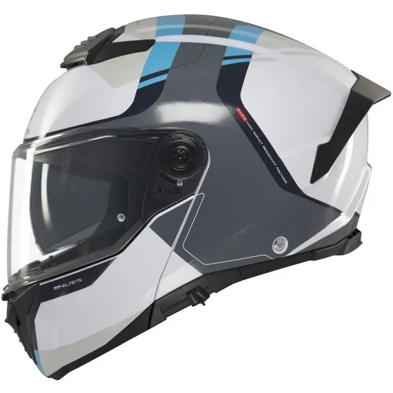 CASCO MT ATOM 2 SV EMALLA C17 BLANCO MATE GRIS AZUL