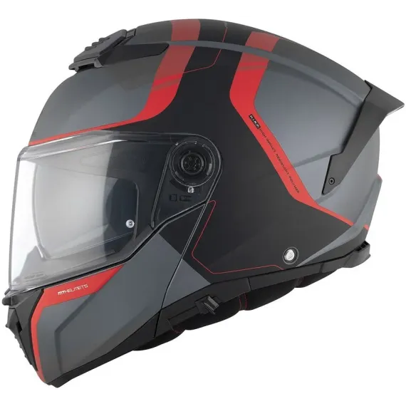 CASCO MT ATOM 2 SV EMALLA B15 GRIS MATE NEGRO ROJO